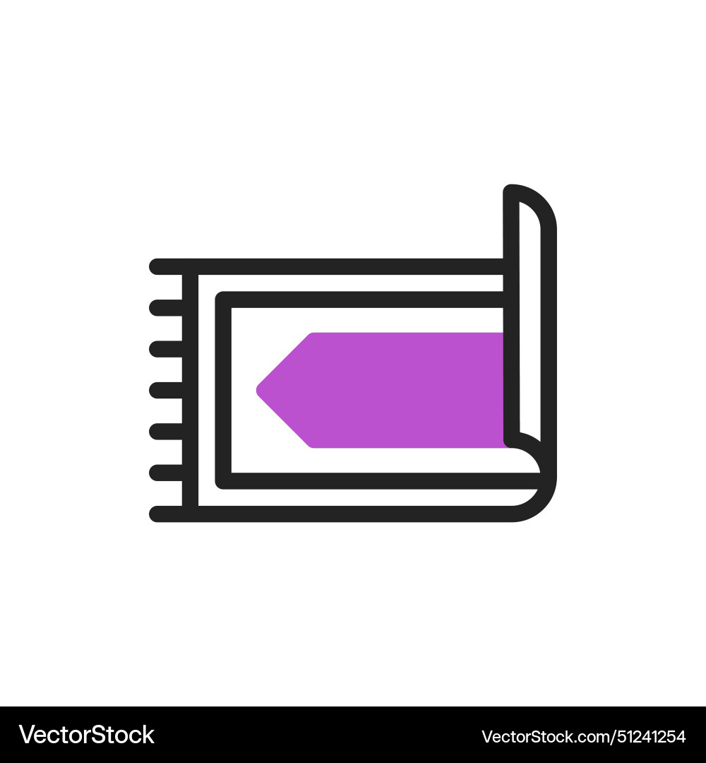 Rug icon duotone purple black ramadan Royalty Free Vector