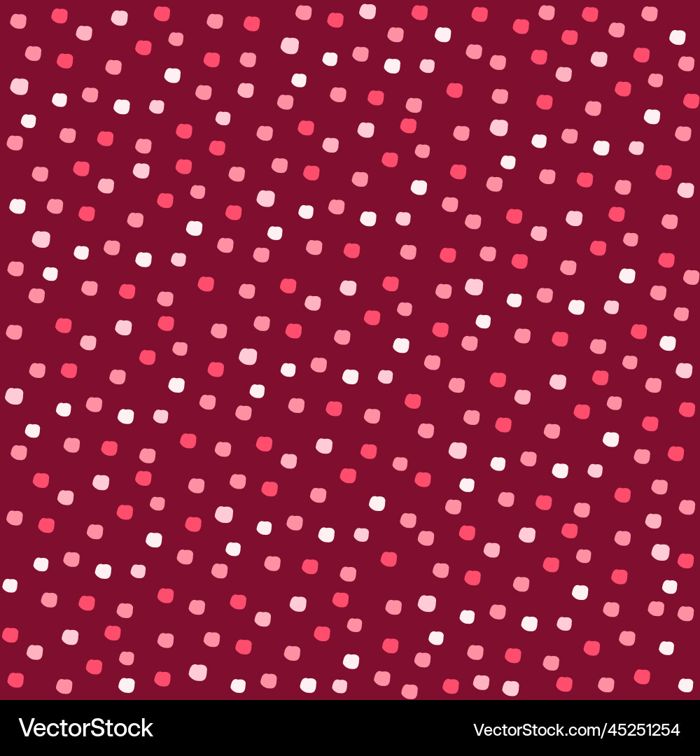 Seamless dots pattern with red and pink on wh vector image