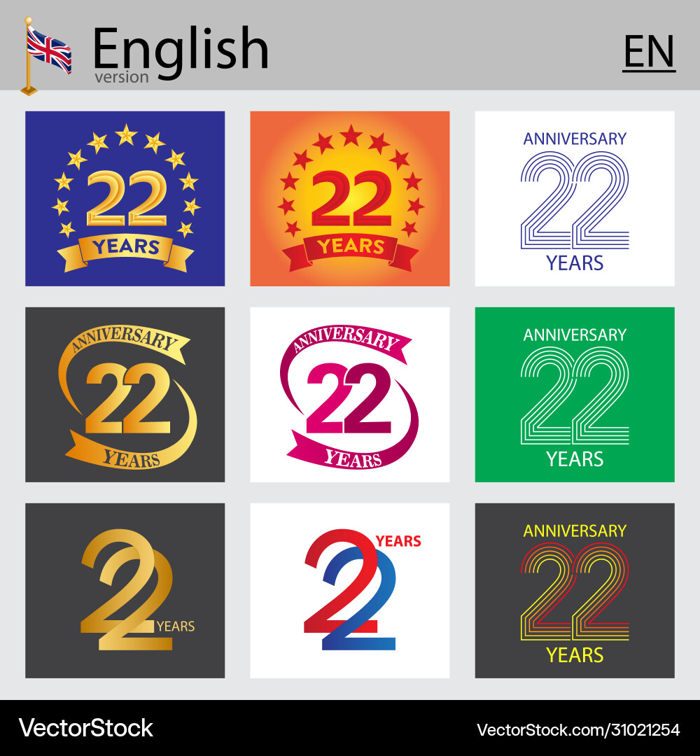 Set number 22 templates Set number 22 templates vector image