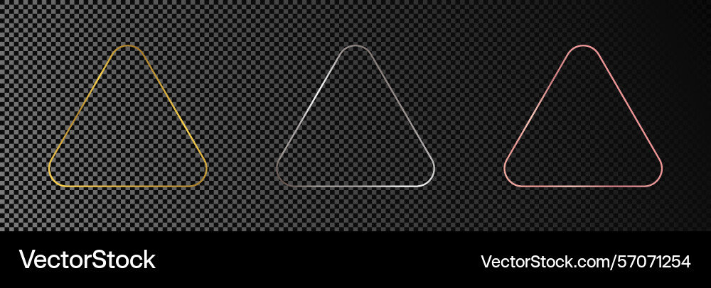 Set of three rounded rhombus frames vector image