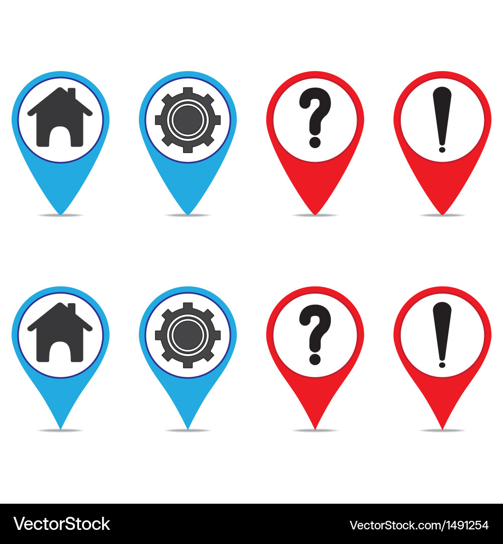 Set of web indexes different colors vector image