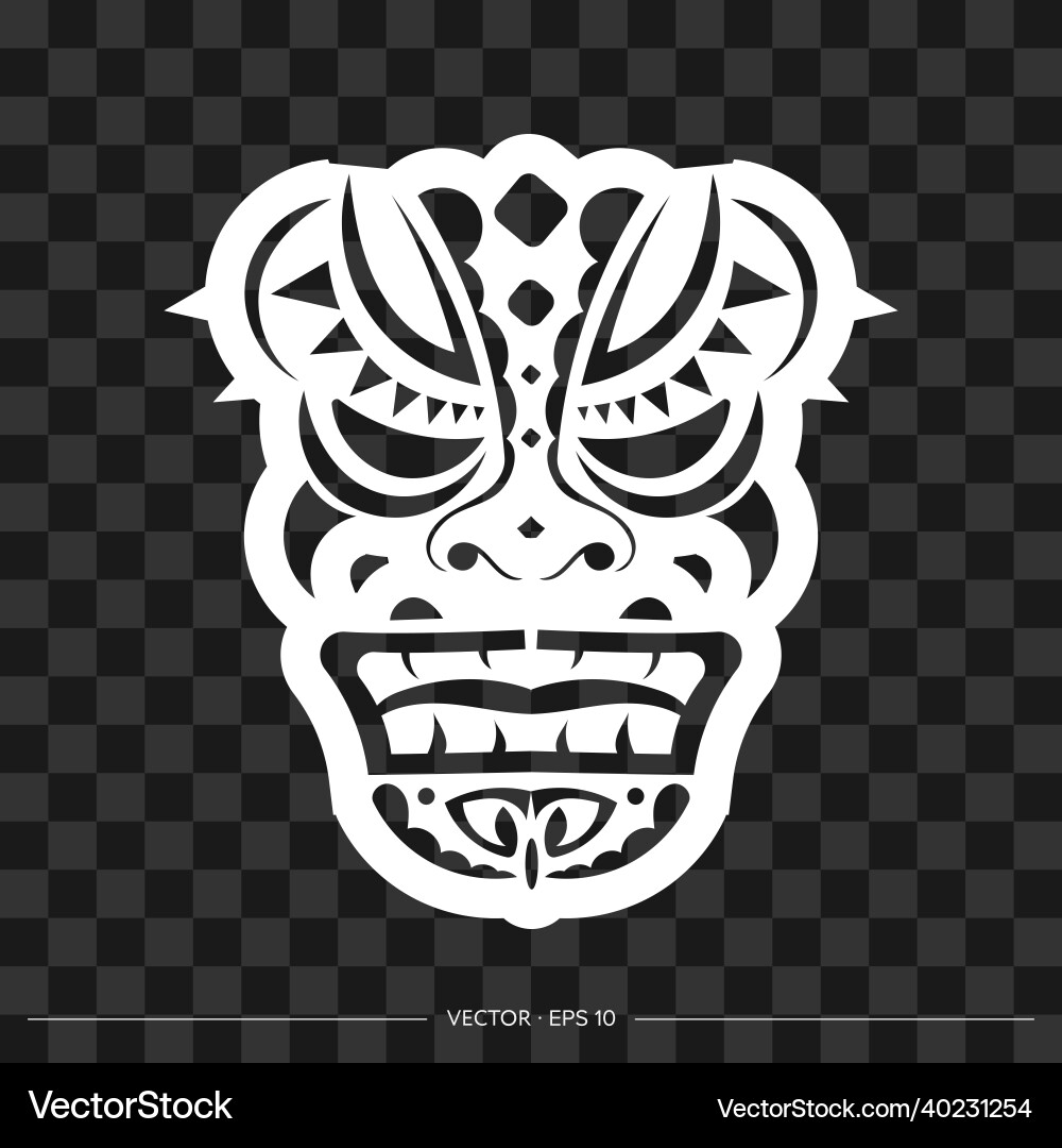 Totem in the shape of a face made patterns Totem in the shape of a face made patterns vector image