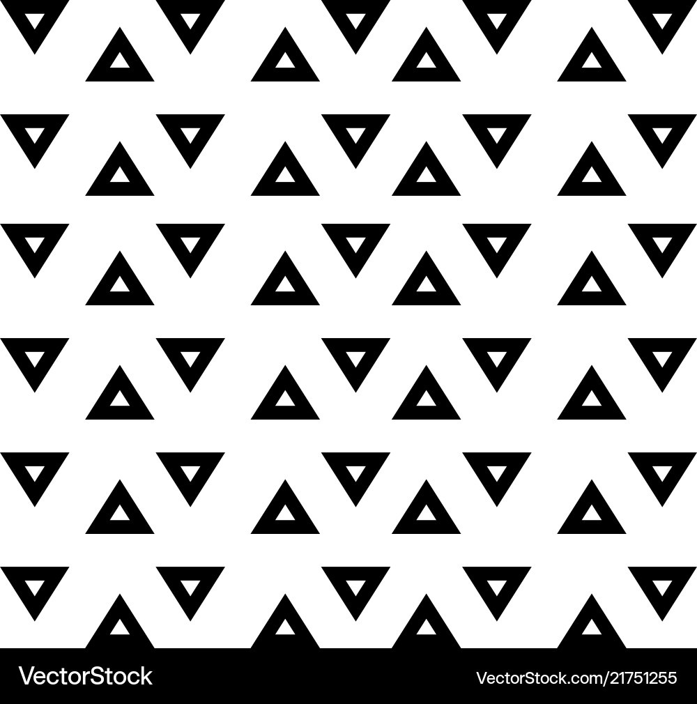 Abstract black triangle pattern design imag Vector Image