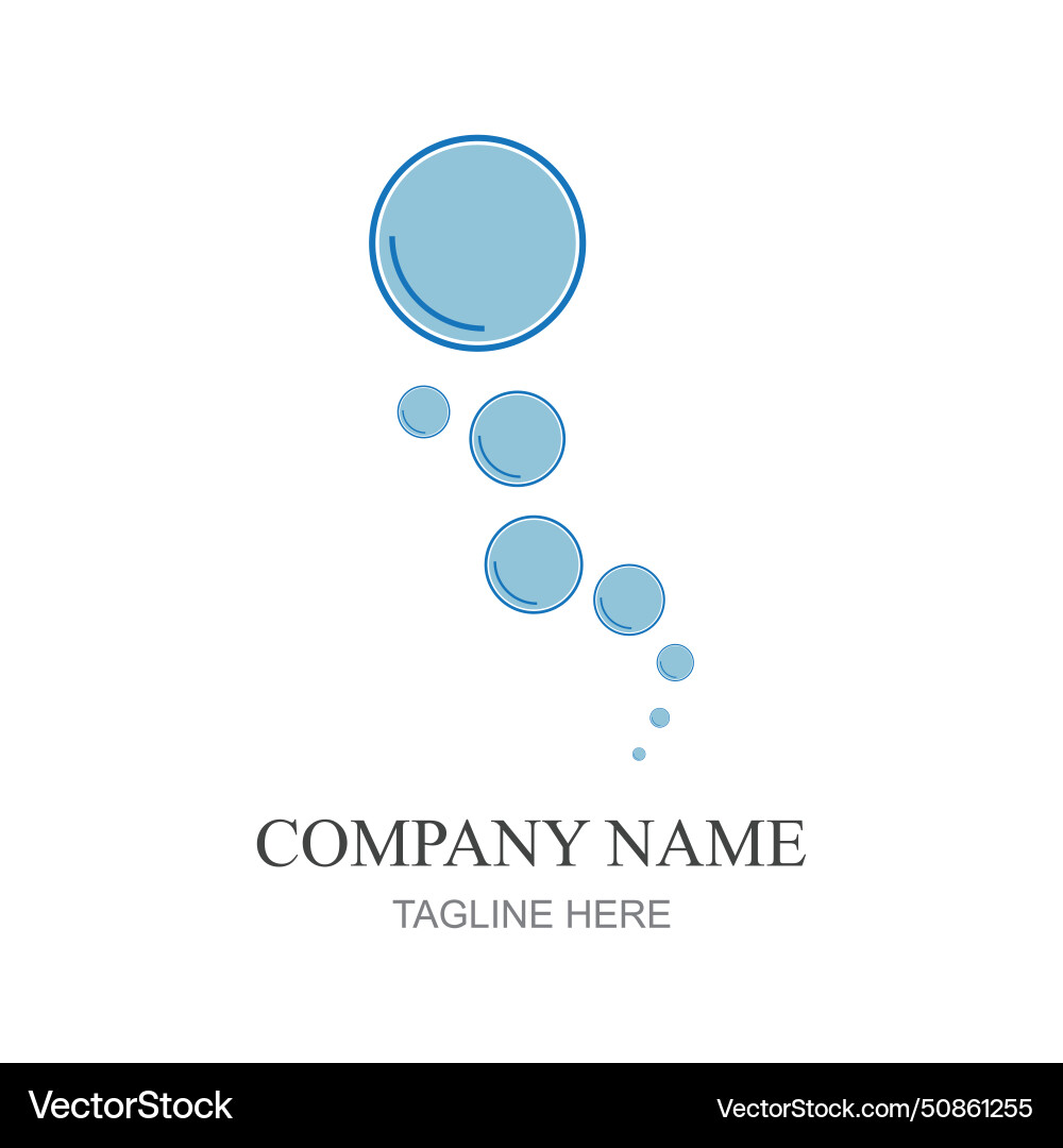 Bubbles icon element design template web Vector Image
