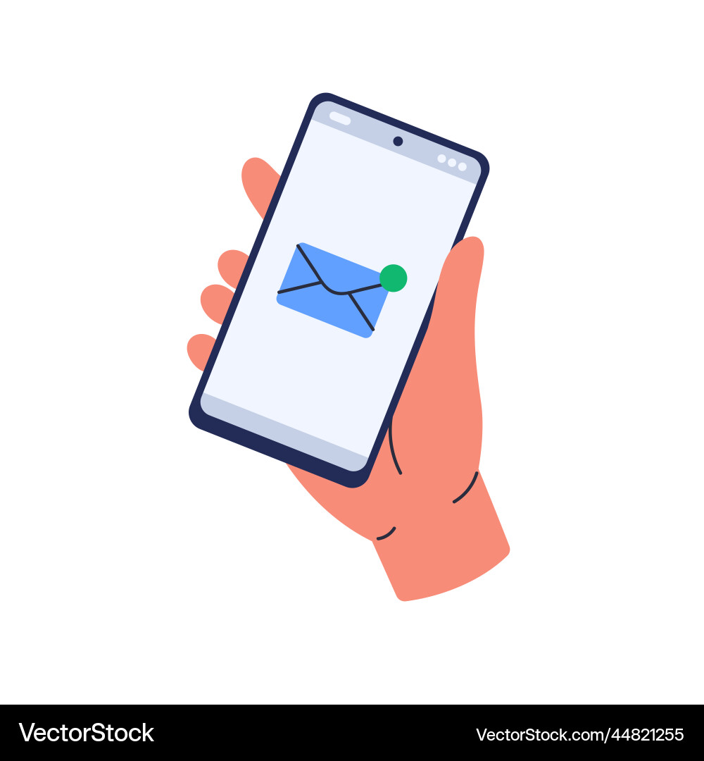 Cell Phone Inbox Message vector image