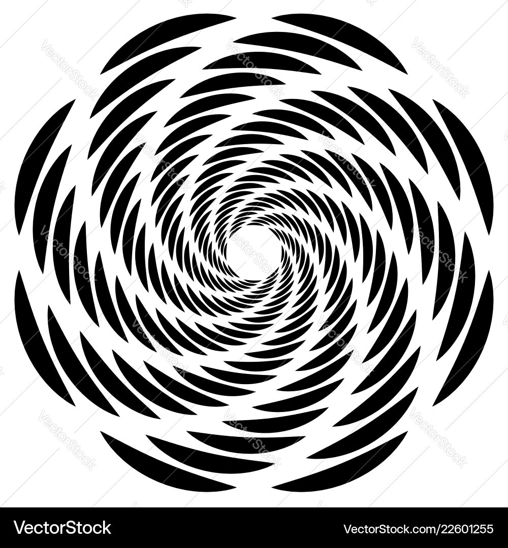 Circular rotating spiral vortex element motif Circular rotating spiral vortex element motif vector image