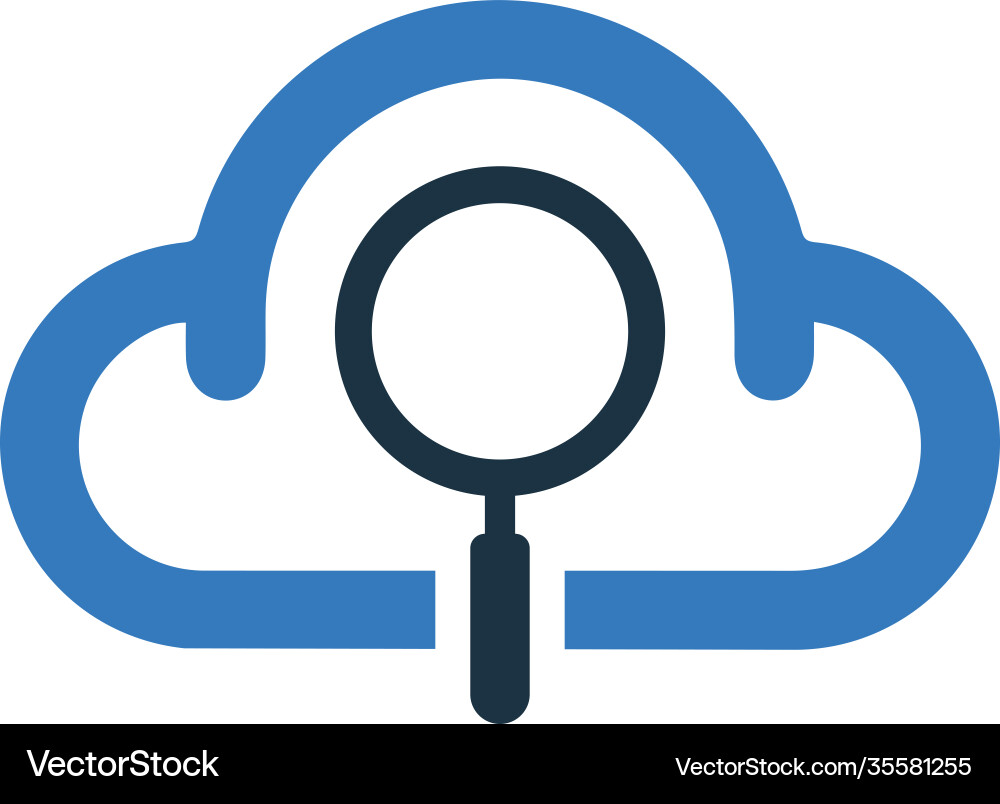 Cloud internet exploring icon graphics Vector Image