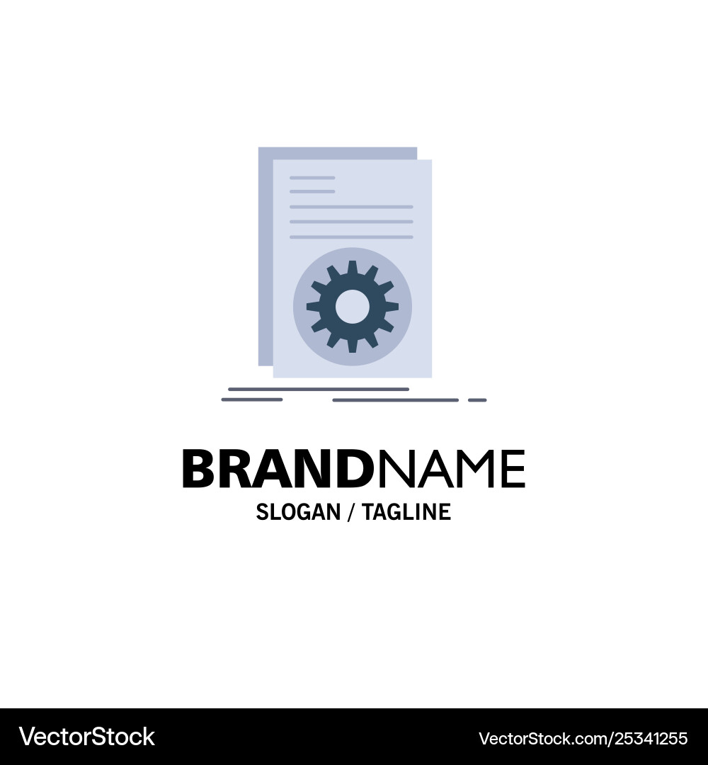 Code executable file running script flat color vector image