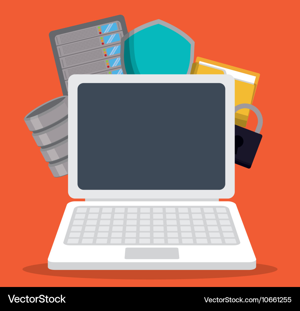 Data center and web hosting design Vector Image