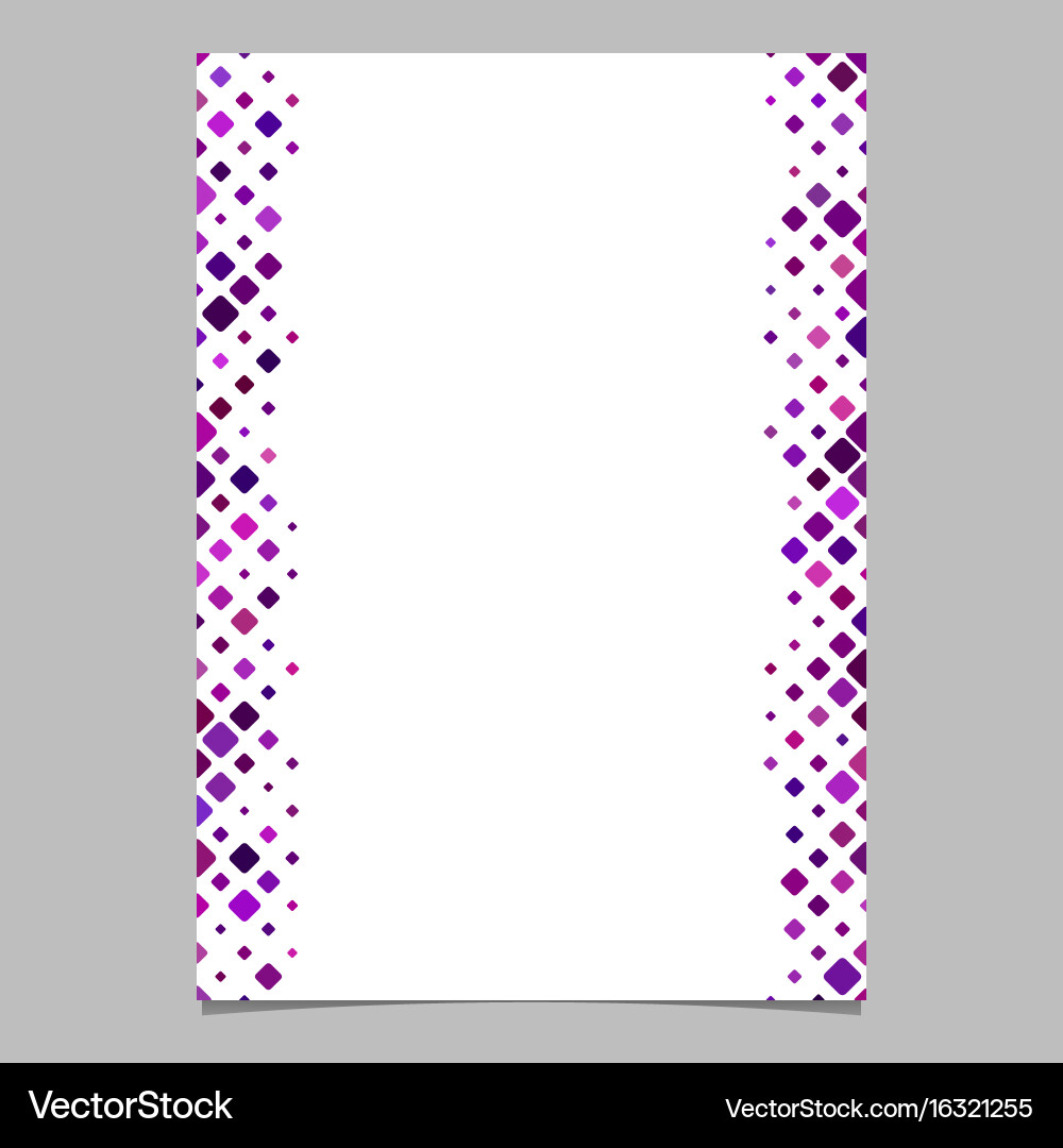 Diagonal square pattern page background template vector image