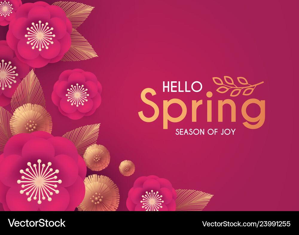Flower paper cut elegant design template Flower paper cut elegant design template vector image
