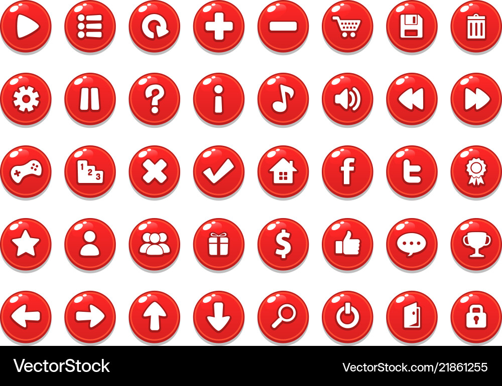 Game button templates vector image
