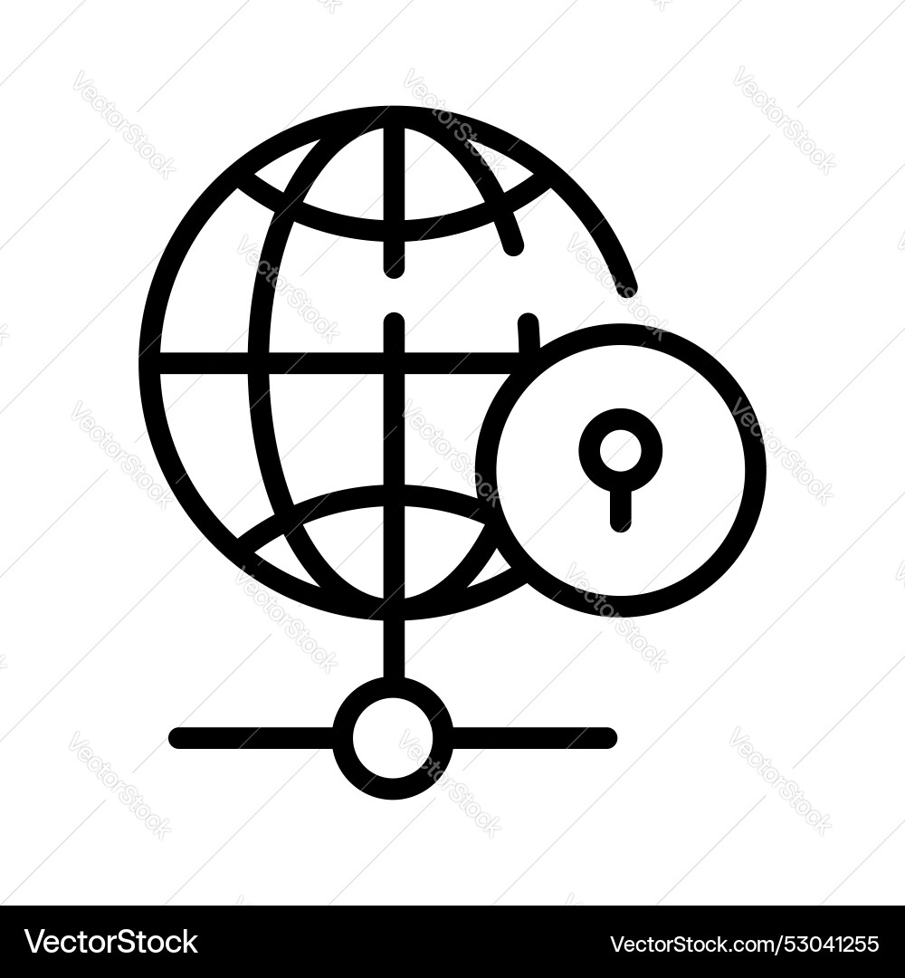 Global network security wireless system vector image