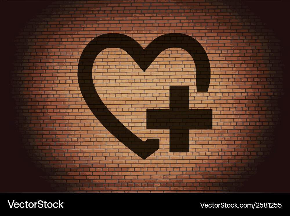 Heart flat modern web button and space for your Vector Image