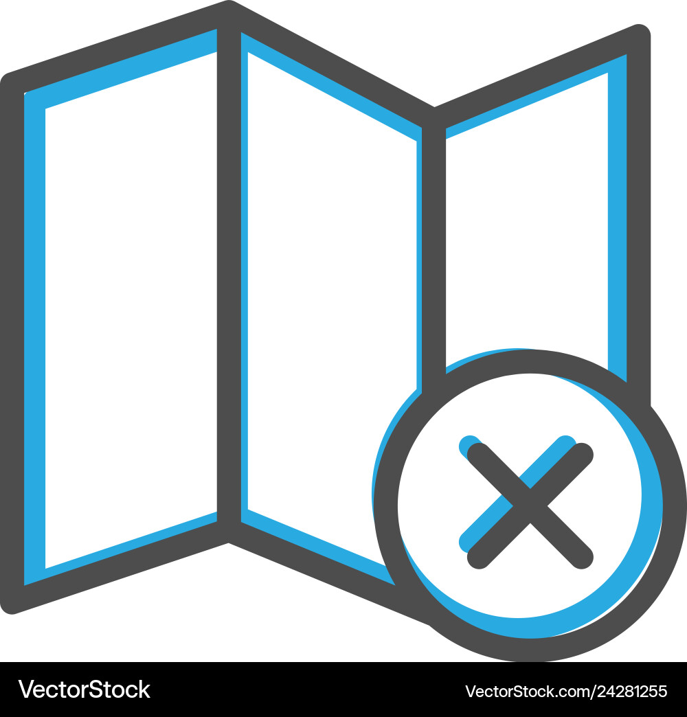 Map icon design interaction line Map icon design interaction line Vector Image