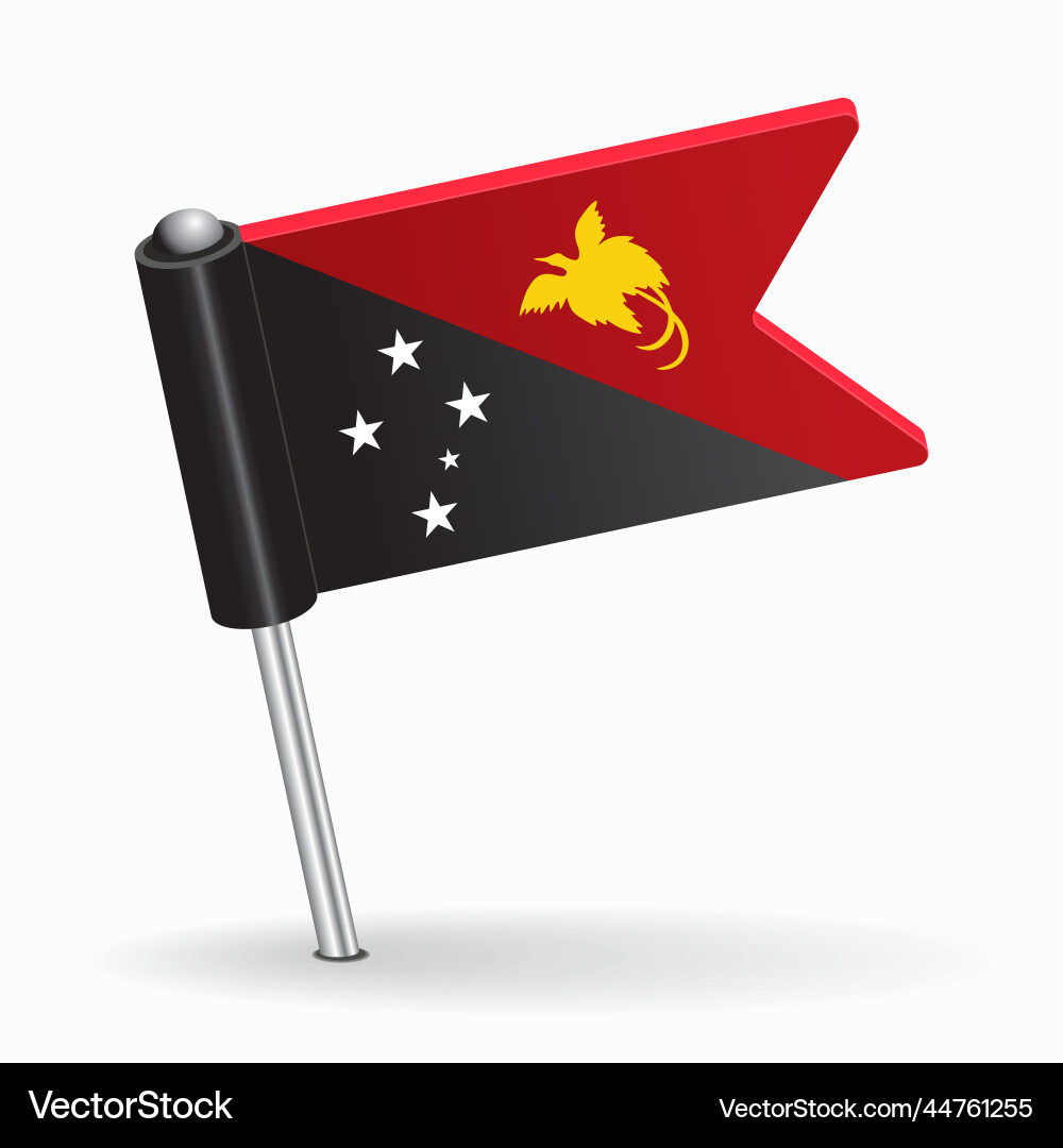 Papua new guinea flag map pointer layout Papua new guinea flag map pointer layout vector image