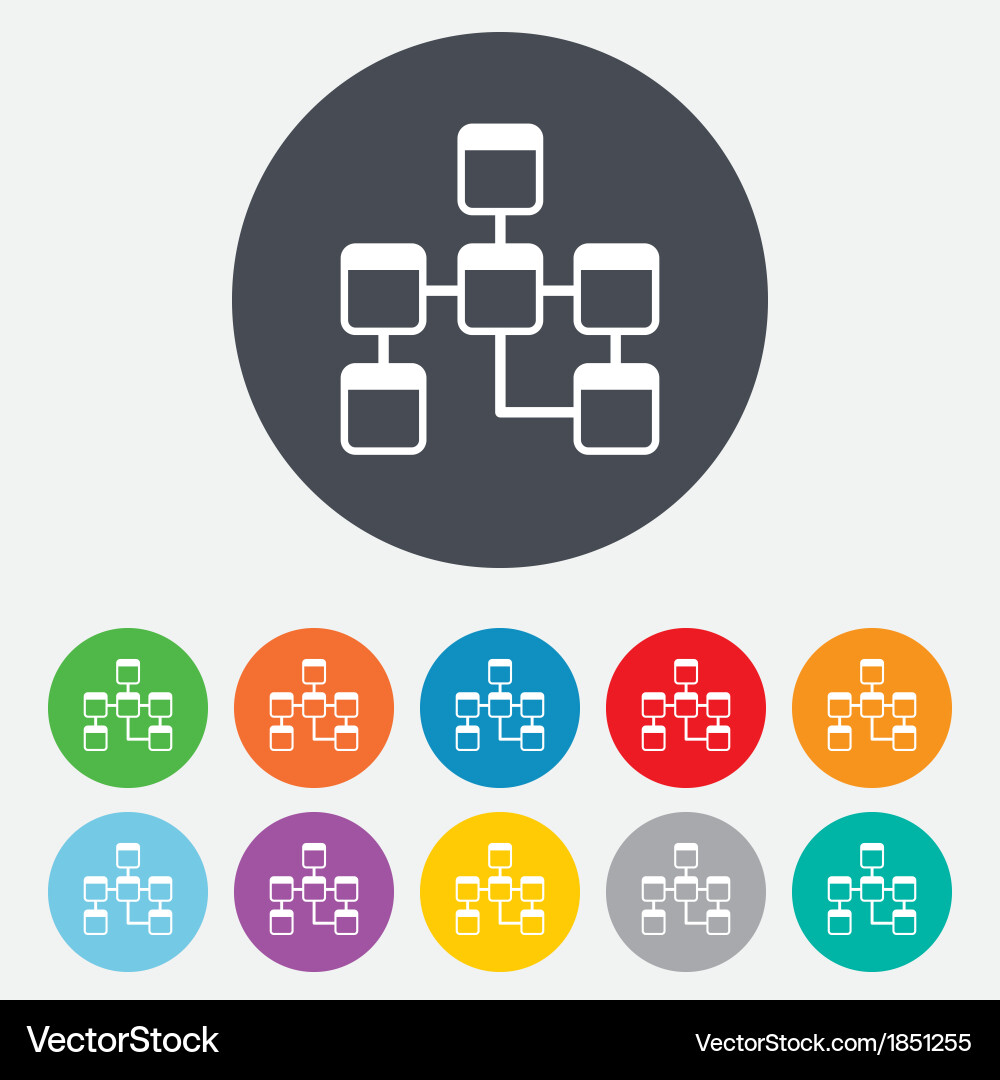 Relational Database Schema Icon vector image
