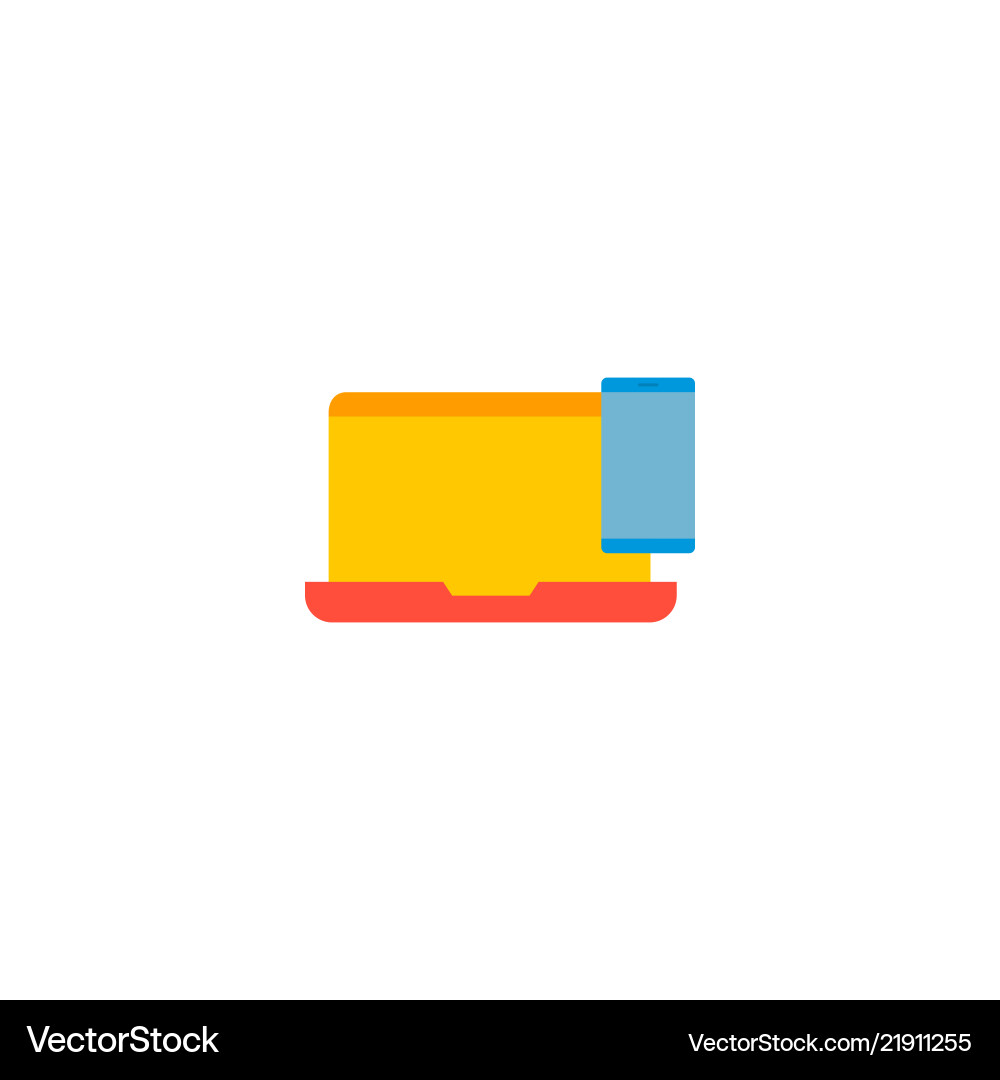 Responsive design icon flat element Responsive design icon flat element Vector Image