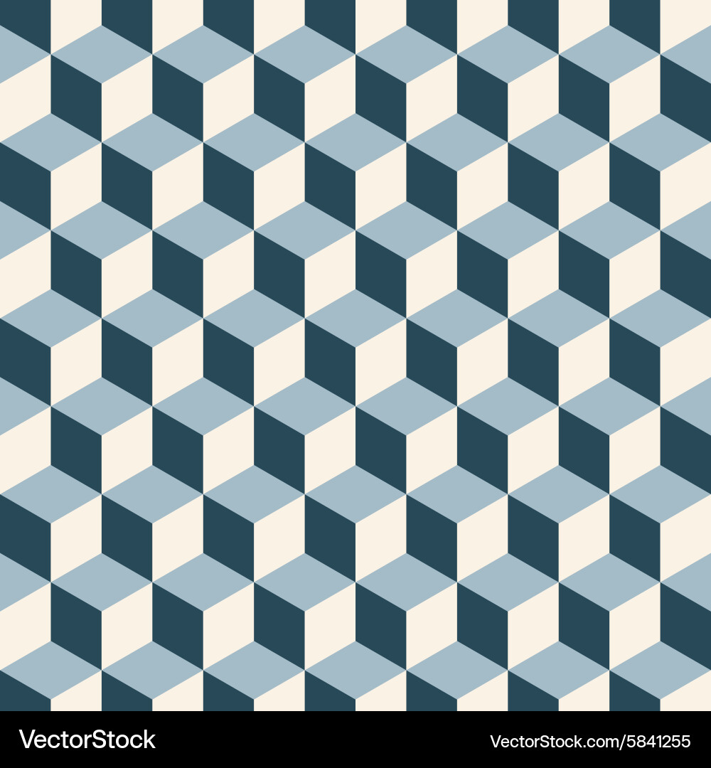 Retro Cube Pattern Vector Image