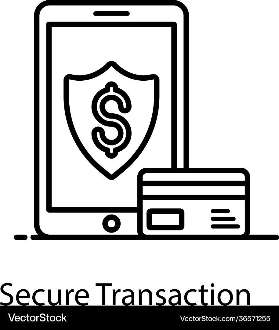 Secure transaction Vector Image