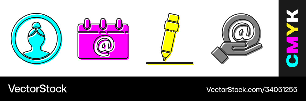 Set create account screen calendar with email Set create account screen calendar with email vector image