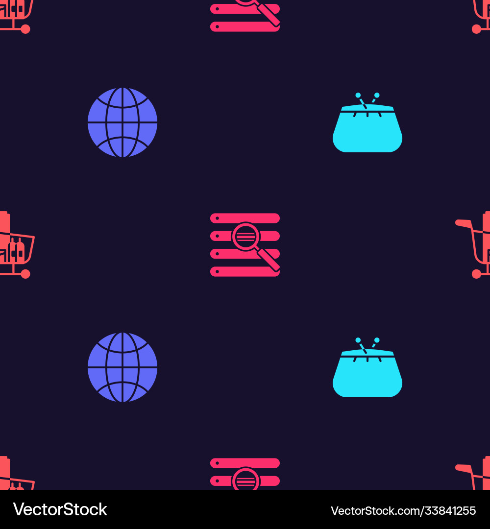 Set wallet worldwide search in browser window Set wallet worldwide search in browser window Vector Image