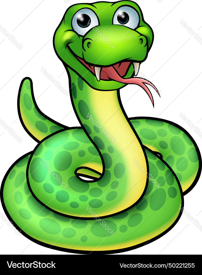 Snake cartoon character Snake cartoon character vector image