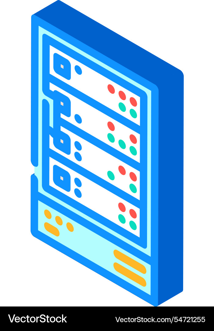 Storage disks big data isometric icon Vector Image