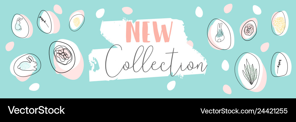 Trendy header design with different hand drawn Trendy header design with different hand drawn vector image
