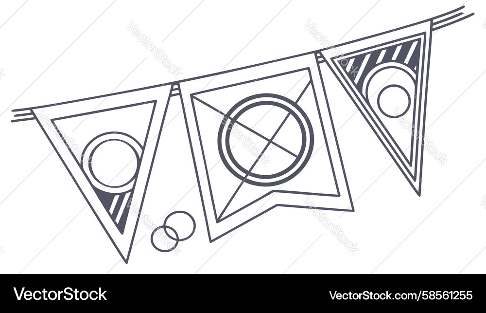 Triangular Bunting Flags Vector Image