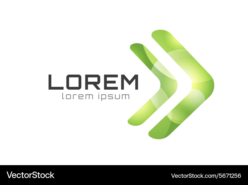 Abstract Arrow Shape Logo vector image