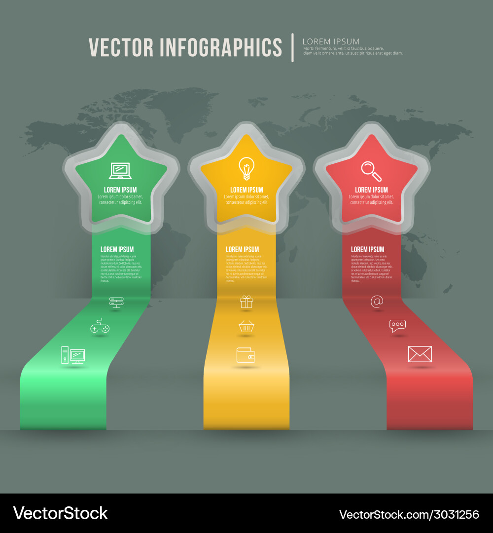 Abstract infographic flat design workflow layout vector image