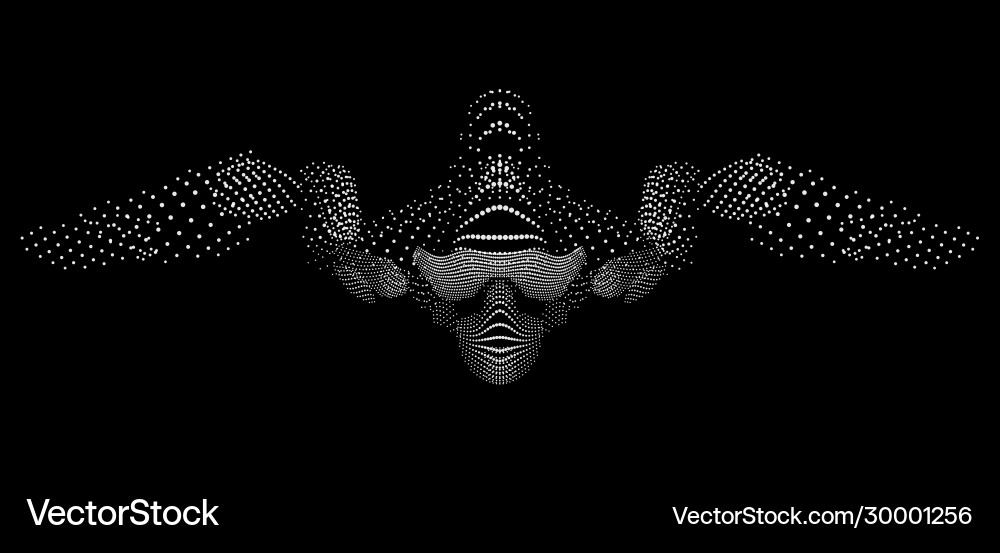 Abstract Particle AI Face vector image