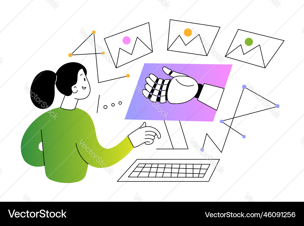 AI Image Generation Workflow vector image