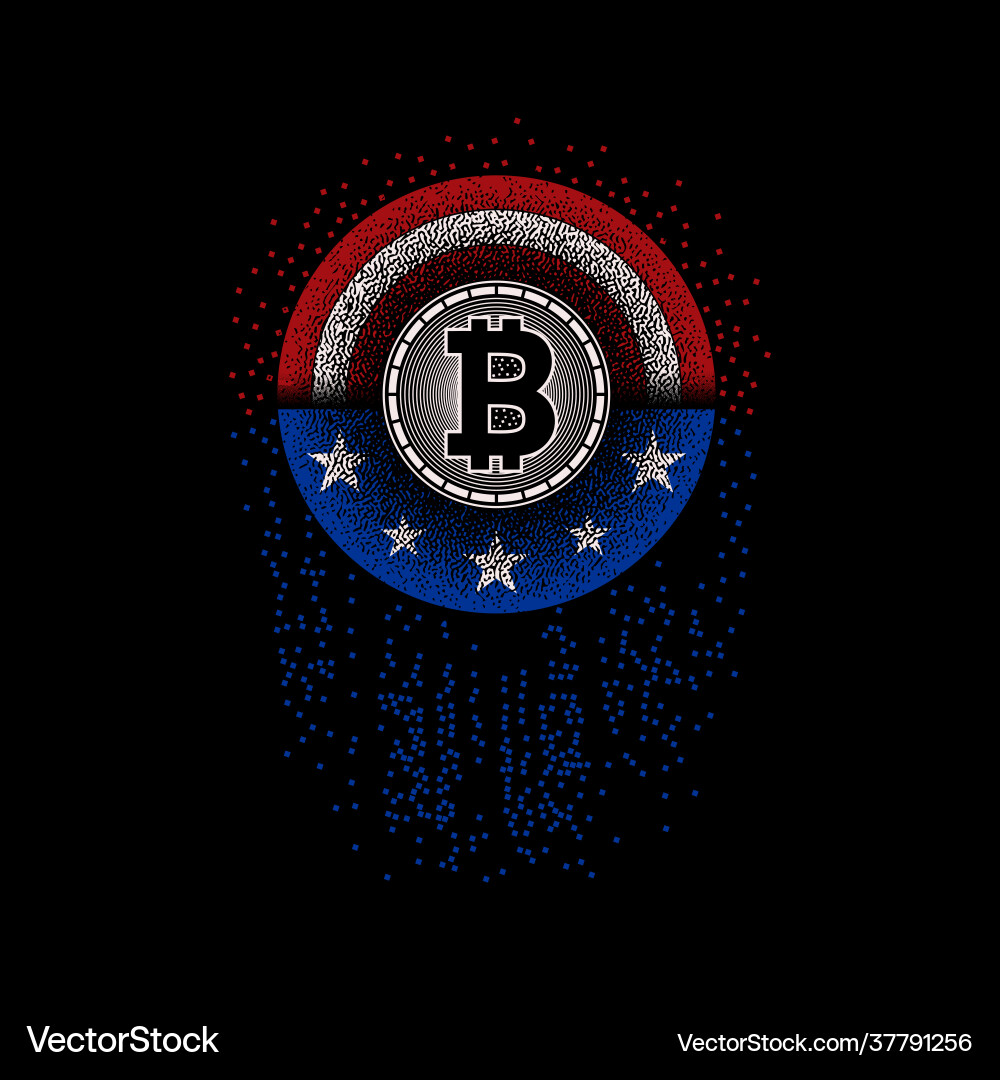 American bitcoin design background – Royalty-Free Vector | VectorStock