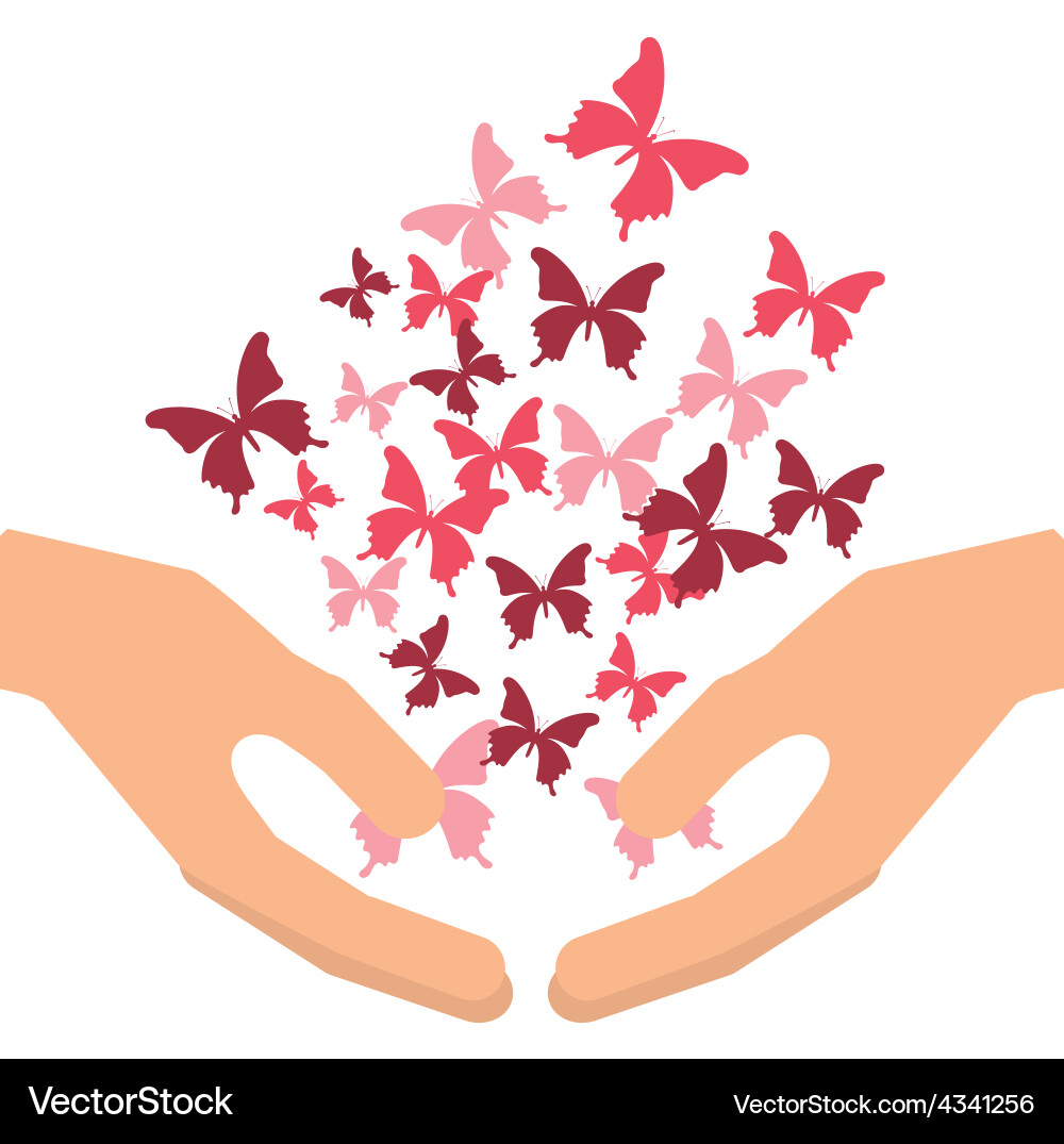 Butterflies flying Royalty Free Vector Image - VectorStock