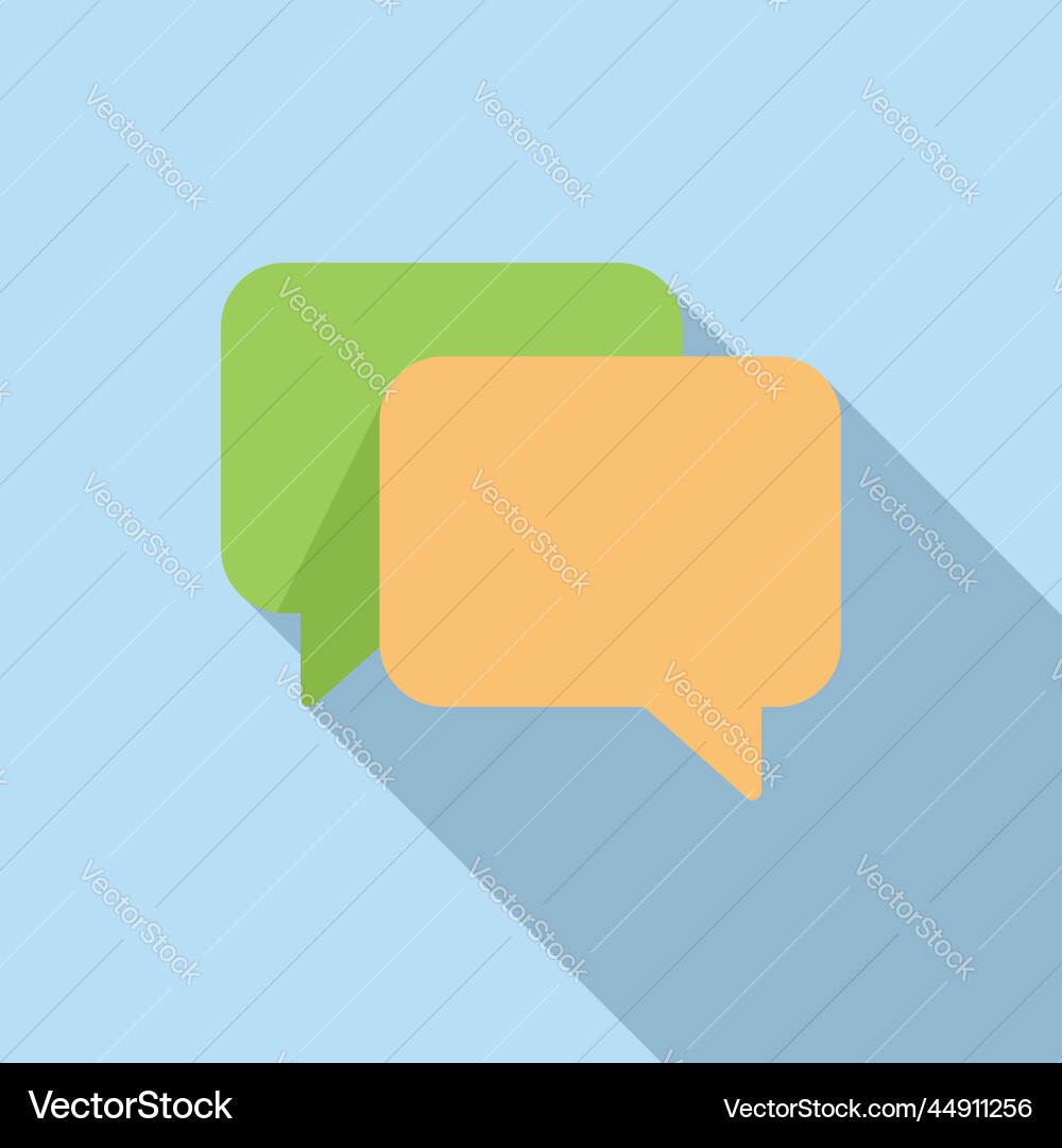 Chat bubble icon flat web interface Vector Image