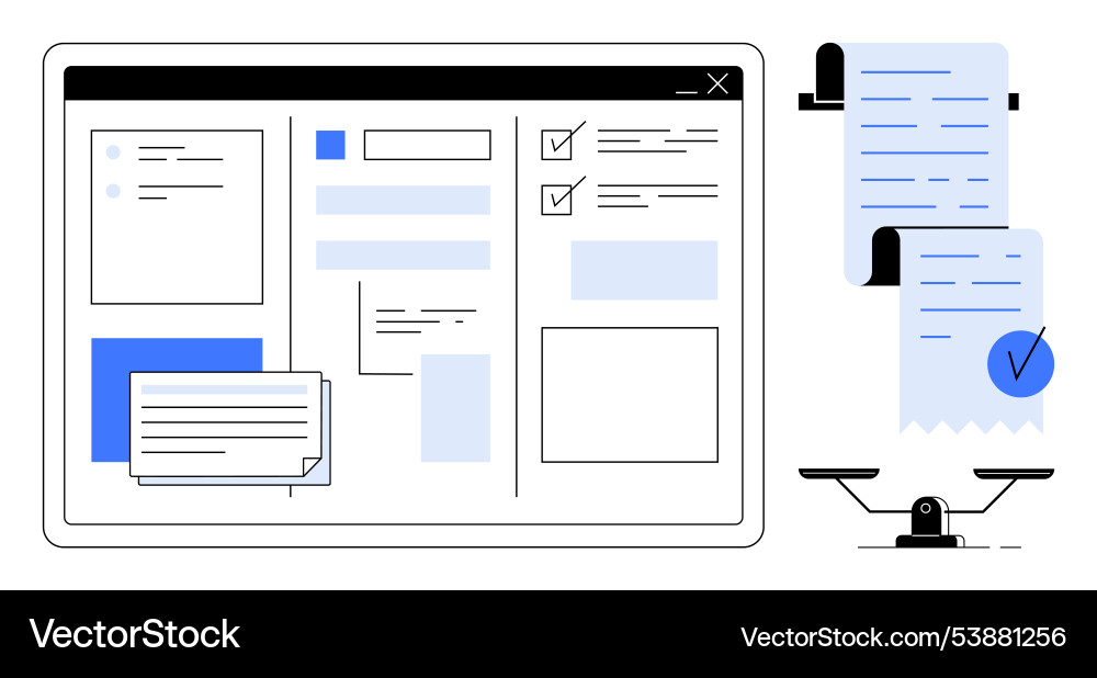 Digital document management system with task Vector Image