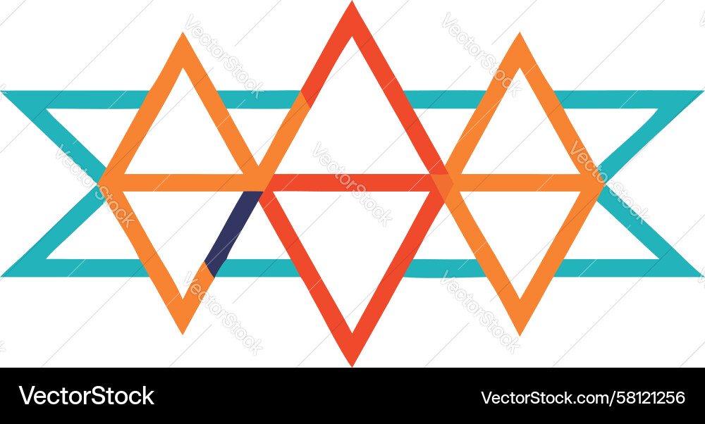 Dynamic Triangles - Interlocking Geometric Vector Image