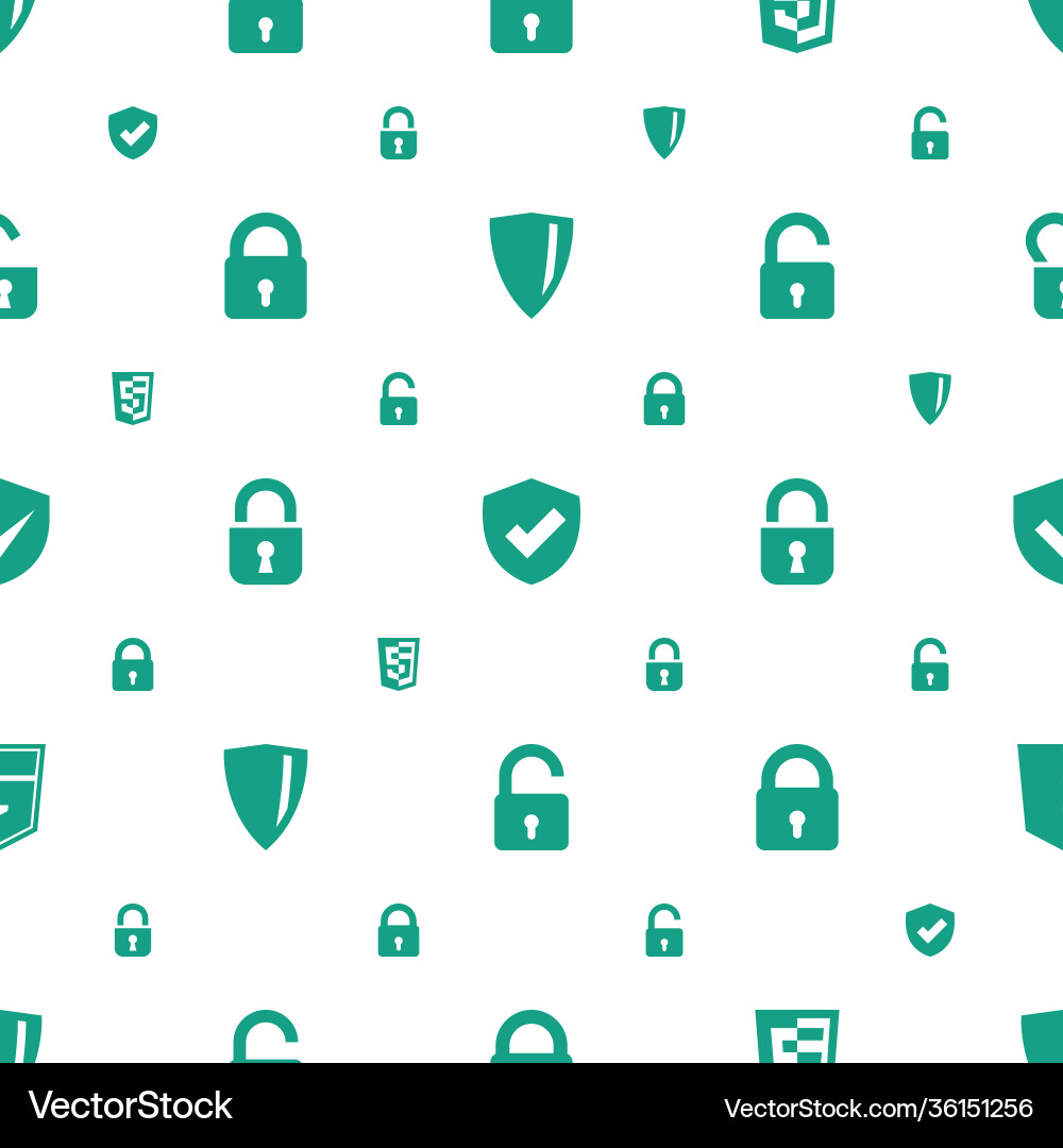 Firewall icons pattern seamless white background Vector Image