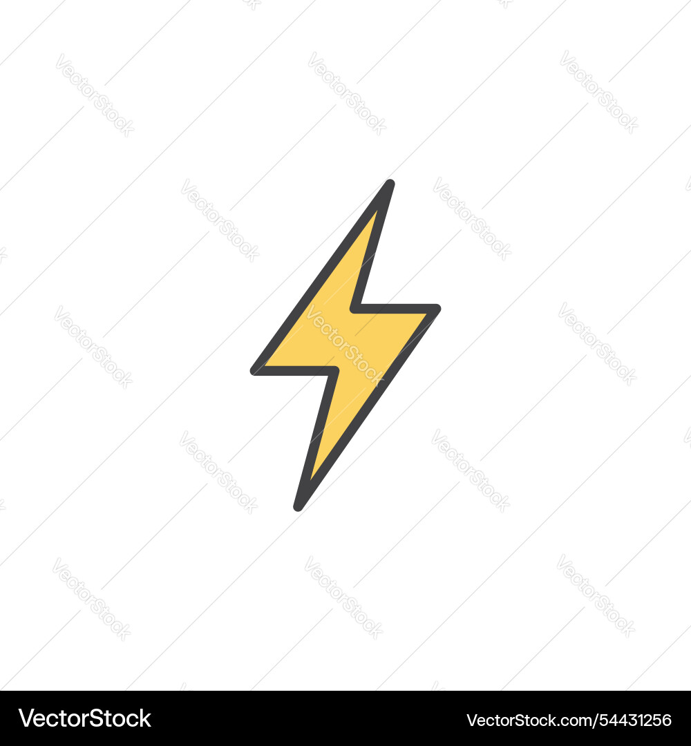 Flash icon in colored version Vector Image