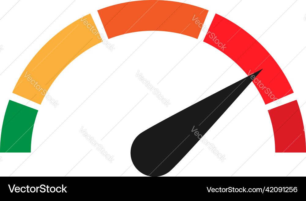 Gauge meter level indicator icon symbol Gauge meter level indicator icon symbol vector image
