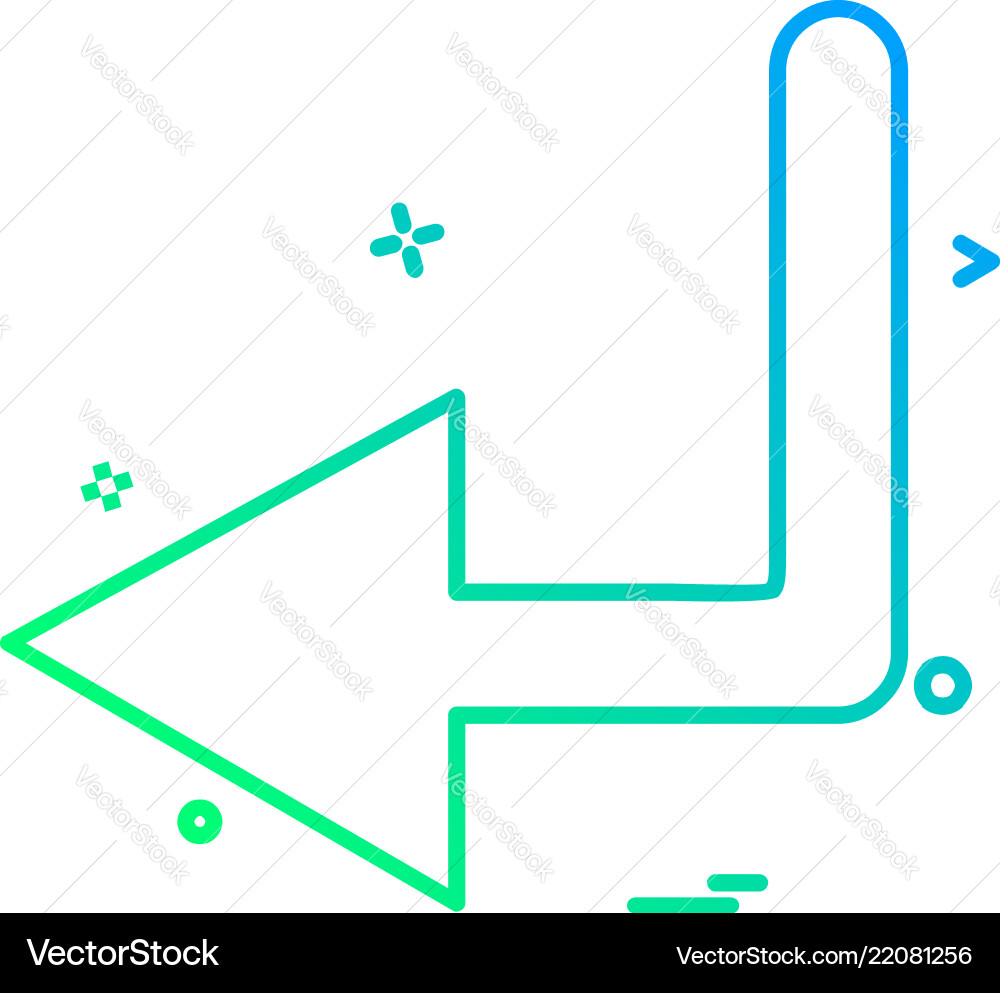Left arrow icon design Left arrow icon design Vector Image