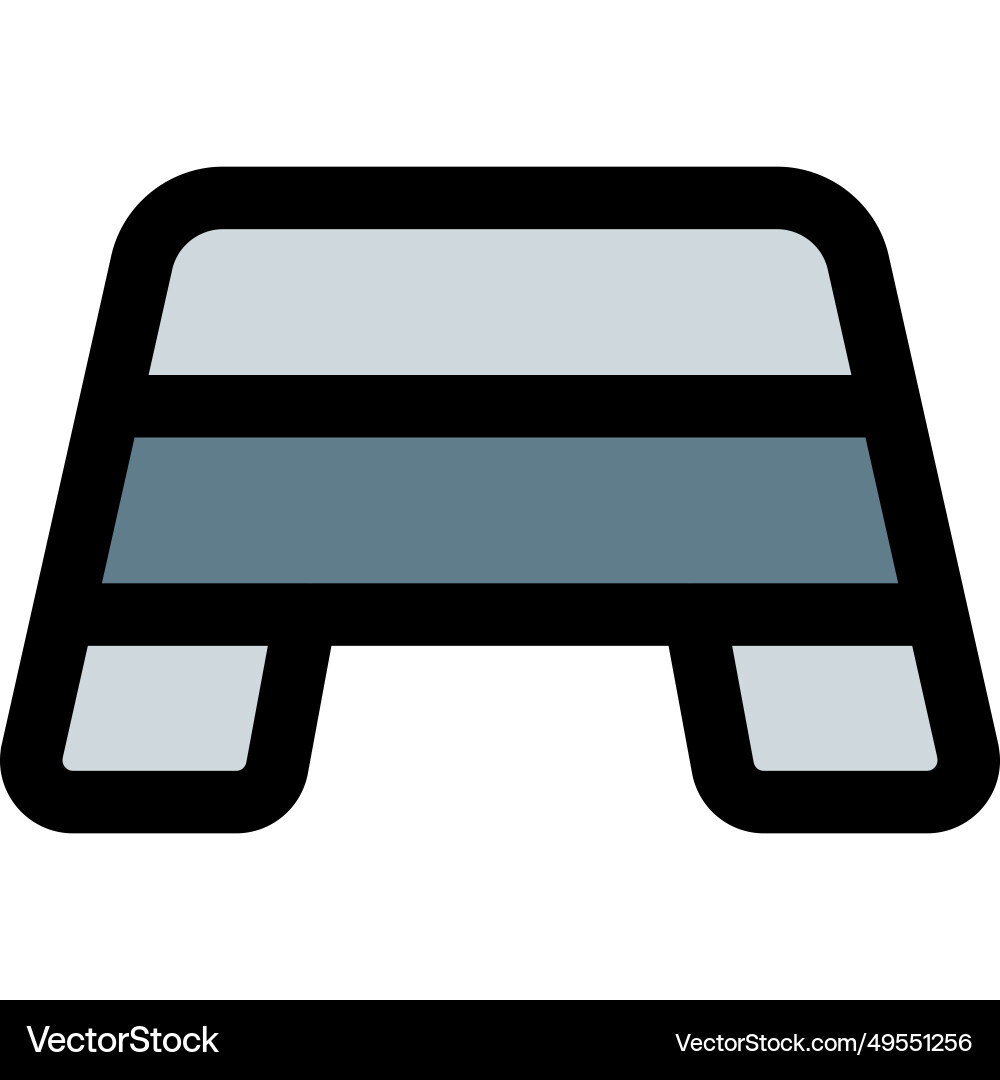 Leg exercise with step recommended Vector Image