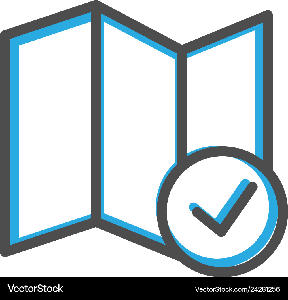Map icon design interaction line Vector Image