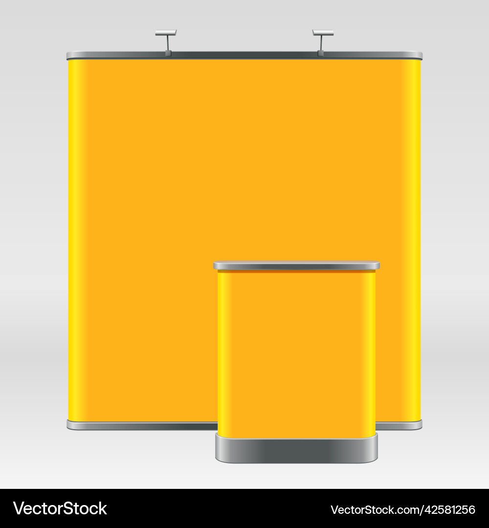 Modern structures with blank banners Modern structures with blank banners vector image