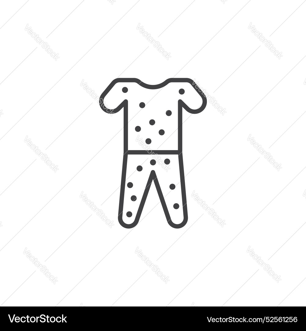 Pijama icon set on white background Vector Image