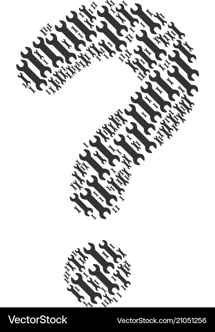 Query shape of wrench icons Query shape of wrench icons vector image