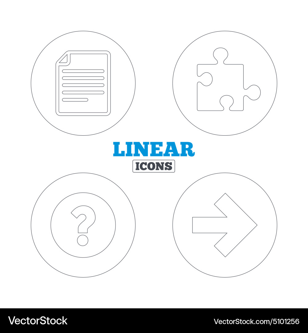 Question mark and puzzle signs file arrow Vector Image