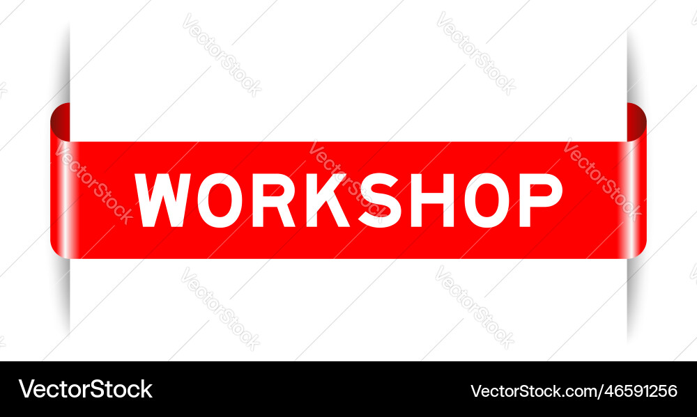 Red color inserted label banner with word Red color inserted label banner with word vector image